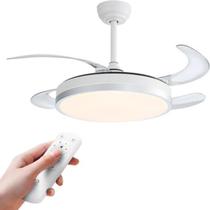 Ventilador De Teto Led Air Basic Retrátil Branco Bivolt 4Pas