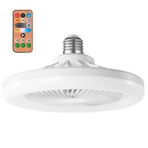 Ventilador de Teto LED com Controle Iluminação Ajustável E27 Ventilador de Teto LED com Controle Iluminação Ajustável E27