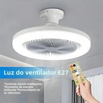 Ventilador De Teto LED Com Controle Remoto E Luz, Conversor E27, Silencioso E Inteligente Para Ventilador De Teto LED Com Controle Remoto E Luz, Conversor E27, Silencioso E Inteligente Para