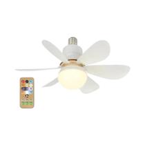 Ventilador De Teto LED Com Luz E27, Controle Remoto, 30W 40W, Luzes Simples Para Sala De Estar,