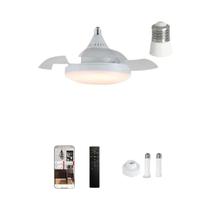 Ventilador De Teto LED Regulável Com Luz Controle Remoto APP Para Quarto Sala De Estar Rosca E27 Ventilador De Teto LED Regulável Com Luz Controle Remoto APP Para Quarto Sala De Estar Rosca E27
