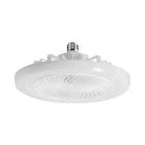 Ventilador de Teto LED Silencioso e Inteligente com Controle Remoto e Base Conversora E27