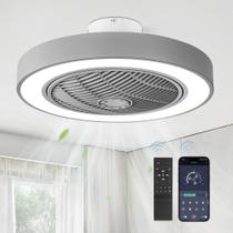 Ventilador de teto LEDIARY 22" Bladeless Light Remote 6 Velocidades Ventilador de teto LEDIARY 22" Bladeless Light Remote 6 Velocidades