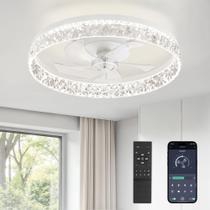 Ventilador de teto LEDIARY de 22" com luz remota regulável 120V