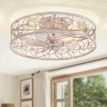 Ventilador de teto LEDIARY Flush Mount 23" com controle remoto