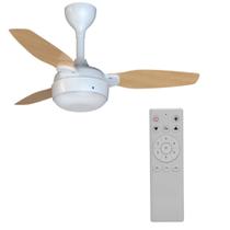 Ventilador de Teto Legacy 3 Pás Mdf Branco e Pinus Bivolt com Controle Led Ventisol - 11180 Ventilador de Teto Legacy 3 Pás Mdf Branco e Pinus Bivolt com Controle Led Ventisol - 11180