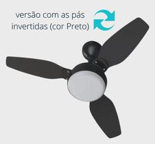 Ventilador De Teto Legacy Led Pt 3P Pr/Tabaco Inverter Bivolt Ventilador De Teto Legacy Led Pt 3P Pr/Tabaco Inverter Bivolt