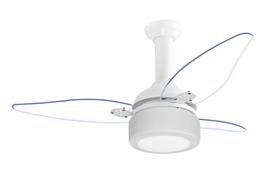Ventilador de Teto Loren-Sid Aristocrata LED BR Branco M1 Pa Injetada Transparente 3P05I-TR 220V Ref-2566