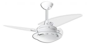 Ventilador de Teto Loren-Sid Diplo M2 Residence (R) Branco 220V com pás injetadas transparentes 3P07I-TR Ref-1070