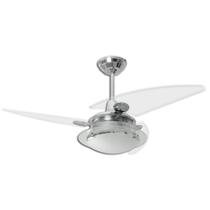 Ventilador de Teto Loren-Sid Diplo M2 Residence (R) Cromado 220V com Pás Injetadas Transparentes 3P07I-TR Ref-561