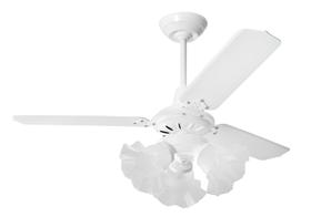 Ventilador de Teto Loren-Sid Diplo M3 Diamante Branco 127V com Pás de Madeira MDF Branca Ref-2828