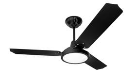 Ventilador de Teto Loren-Sid Diplo M3 Lumi LED Preto 127V com Pás Pretas de Madeira Ref-10262