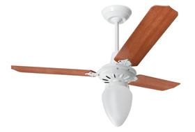 Ventilador de Teto Loren-Sid Diplo M3 Pera Branco 127V com Pás de Madeira MDF Mogno Ref-1145