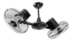Ventilador De Teto Loren Sid Gemini Preto Com 3 Pás 127V