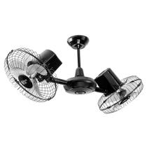 Ventilador de Teto LorenSid Gemini Preto 3 pás Silencioso