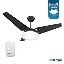 Ventilador de Teto Lustre Borda Infinita Pás MDF LED Branco 6500K Beltempo Mira Ventilador de Teto Lustre Borda Infinita Pás MDF LED Branco 6500K Beltempo Mira