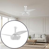 Ventilador de teto Luxuoso Astro Branco Lorensid 127v Branco 130w de potência com lustre quadrado Ventilador de teto Luxuoso Astro Branco Lorensid 127v Branco 130w de potência com lustre quadrado