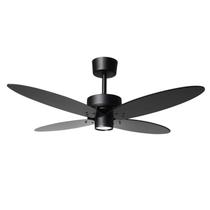 Ventilador de Teto Maiorca Preto Fosco 4 Pás Led 16W 3000K 127V Tron
