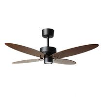 Ventilador de Teto Maiorca Preto Fosco 4 Pás Tabaco Led 16W 3000K 127V Tron