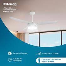Ventilador de Teto Maris Plafon LED 6500K Beltempo Turbo Silencioso Resistente à Maresia e Umidade Pás Policarbonato Compatível com controle BT600 Ventilador de Teto Maris Plafon LED 6500K Beltempo Turbo Silencioso Resistente à Maresia e Umidade Pás Policarbonato Compatível com controle BT600