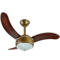 Ventilador de Teto Max 1007 Verde Fumê Infinity 3 Pás Tabaco 127v