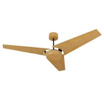 Ventilador de Teto Natuvent Callis No Light 3 Pás Madeira Freijó