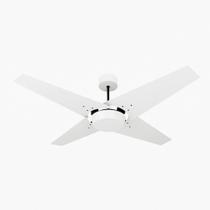 Ventilador de Teto Natuvent Callis No Light 4 Pás Madeira Branco