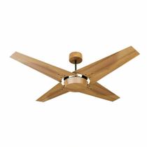 Ventilador de Teto Natuvent Callis No Light 4 Pás Madeira Teca
