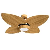 Ventilador de Teto Natuvent Dahlia Led 4 Pás Madeira Freijó