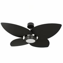 Ventilador de Teto Natuvent Dahlia Led 4 Pás Madeira Preto