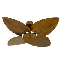 Ventilador de Teto Natuvent Dahlia No Light 4 Pás Madeira Imbuia