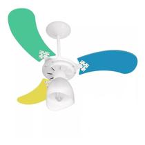 Ventilador De Teto New Baby Colors 3 Pás Delta Biturbo