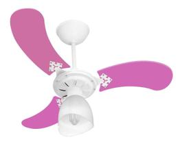 Ventilador De Teto New Baby Colors 3 Pás Rosa Delta Biturbo