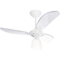 Ventilador de Teto New Cristal Light com 3 Pás Branco de 127 Volts - 383121 - VENTI-DELTA