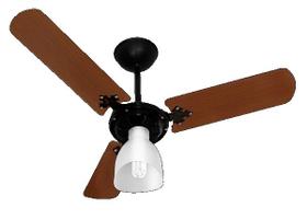 Ventilador De Teto New Delta Light 127v Preto/Mogno Venti-delta