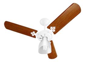 Ventilador De Teto New Delta Light Branco com Mogno( Madeira) Voltagem 127V Venti-delta 38-3116