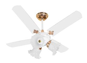 Ventilador De Teto New Zeta 4 Pás Branco/Cobre 110v + Controle