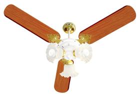 Ventilador De Teto New Zeta Venti-Delta Latonado 3 Pás De Mdf + Controle