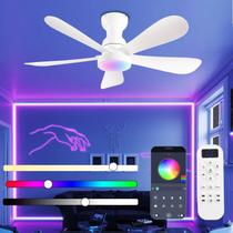 Ventilador de Teto NKPU 42" (107cm) com Luzes e Controle Remoto RGB Ventilador de Teto NKPU 42" (107cm) com Luzes e Controle Remoto RGB
