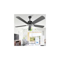 Ventilador de teto Obabala 132 cm para área externa, 5 pás, controle remoto, motor DC Ventilador de teto Obabala 132 cm para área externa, 5 pás, controle remoto, motor DC
