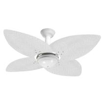 Ventilador de Teto Office Jet Aspen Venti-Delta Branco 4Pás Rattan Brancas 220V+Controle