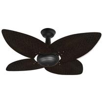 Ventilador de Teto Office Jet Aspen Venti-Delta Preto 4Pás Rattan Tabaco 110V+Controle Ventilador de Teto Office Jet Aspen Venti-Delta Preto 4Pás Rattan Tabaco 110V+Controle