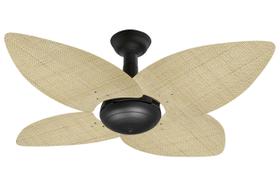 Ventilador de Teto Office Jet Aspen Venti-Delta Preto Rattan Natural 110V