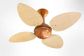 Ventilador de Teto Office Jet Pétalo Venti-Delta Cobre 4Pás Rattan Natural 220V Ventilador de Teto Office Jet Pétalo Venti-Delta Cobre 4Pás Rattan Natural 220V