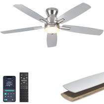 Ventilador de teto Ohniyou 52" com luz e controle remoto/APP Control Silver