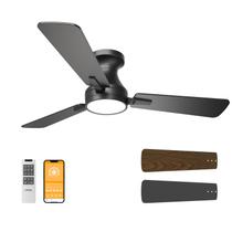 Ventilador de teto OPONL 42 polegadas preto com luz e controle remoto Ventilador de teto OPONL 42 polegadas preto com luz e controle remoto