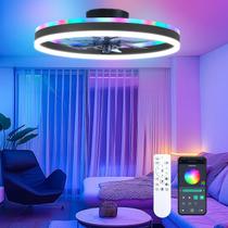 Ventilador de teto ORITHAM 20" RGB Light Remote App Control Ventilador de teto ORITHAM 20" RGB Light Remote App Control