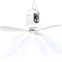 Ventilador de Teto para Camping geonfi 18" Bateria LED Controle Remoto