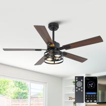 Ventilador de teto Parrot Uncle 52" Rustic 6 Velocidades Motor Light Ventilador de teto Parrot Uncle 52" Rustic 6 Velocidades Motor Light