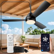 Ventilador de Teto PBLALA 42" com Luz para Área Externa, Controle Remoto e App, 45W Ventilador de Teto PBLALA 42" com Luz para Área Externa, Controle Remoto e App, 45W